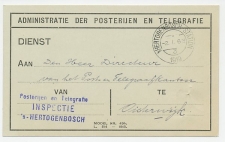 Dienst PTT s Hertogenbosch - Oisterwijk 1919 - Inspectie 