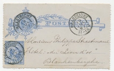 Postblad G. 6 / Bijfrankering Maastricht - Belgie 1897