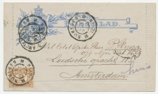 Postblad G. 8 / Bijfrankering Nijmegen - Amsterdam 1905