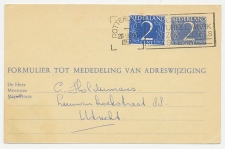Verhuiskaart G. 24 / Bijfrankering Rotterdam - Utrecht 1957 