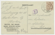 Em. Bontkraag Maastricht - Den Haag 1923 - Bestellerstempel