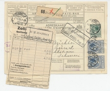 Em. Veth Pakketkaart Overveen - Zwitserland 1933