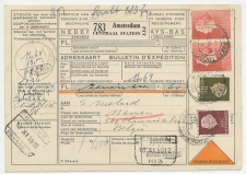 Em. Juliana Pakketkaart Amsterdam - Belgie 1955 - Remboursement