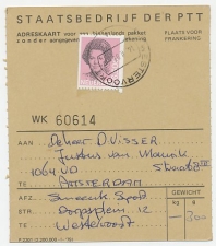 Em. Beatrix Adreskaart Westervoort - Amsterdam 1985