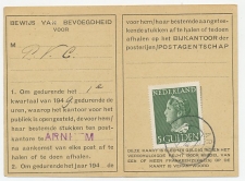 Em. Konijnenburg Postbuskaartje Arnhem 1948