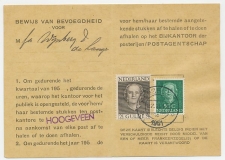 Em. En Face Postbuskaartje Hoogeveen 1951