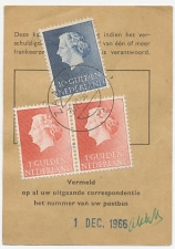 Em. Juliana Postbuskaartje Zaandam 1966