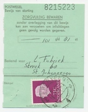 Em. Juliana Heerenveen 1968 - Postwissel - Bewijs van storting