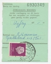 Em. Juliana Emmeloord 1967 - Postwissel - Bewijs van storting
