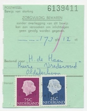 Em. Juliana Heerenveen 1969 - Postwissel - Bewijs van storting