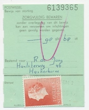 Em. Juliana Heerenveen 1969 - Postwissel - Bewijs van storting
