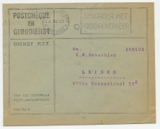 Machinestempel Postgiro kantoor Den Haag 1933