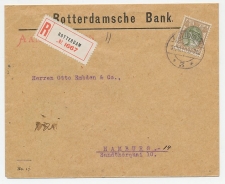 Em. Bontkraag Aangetekend Rotterdam - Duitsland 1910