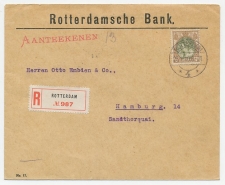 Em. Bontkraag Aangetekend Rotterdam - Duitsland 1910