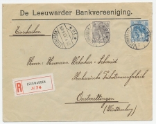 Em. Bontkraag Aangetekend Leeuwarden - Duitsland 1913