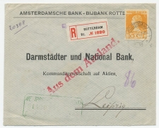 Em. 1923 Aangetekend Rotterdam - Duitsland