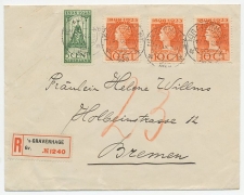 Em. 1923 Aangetekend Den Haag - Duitsland
