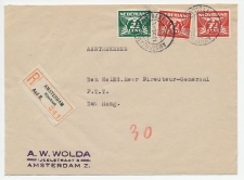 Em. Duif Aangetekend Amsterdam - Den Haag 1943