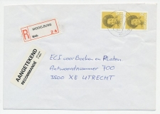 Em. Beatrix Aangetekend Middelburg - Utrecht 1986 - Antw. nummer