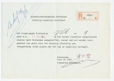 Rotterdam 1972 - Betreffende los aangetroffen aantekenstrookje