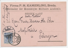 Firma briefkaart Breda 1899 - Zadelmaker KMA / Paard