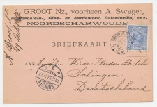 Firma briefkaart Noordscharwoude 1897 - Porcelein / Glas / Aarde