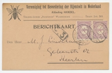 Firma briefkaart Wageningen 1919 - Bijenteelt