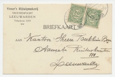 Firma briefkaart Leeuwarden 1921 - Rijtuigmakerij