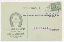 Firma briefkaart Gorinchem 1916 - Hoefijzer / IJzerwaren