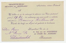 Firma briefkaart Amsterdam 1910 - Stoomvaart Maatschappij Ned. 