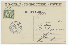 Firma briefkaart Visvliet 1912 - Stoomgrutterij