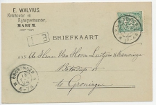 Firma briefkaart Marum 1904 - Hotel - Rijtuigverhuur