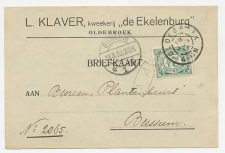 Firma briefkaart Oldebroek 1908 - Kwekerij