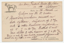 Firma briefkaart Breda 1900 - Zadelmakerij 