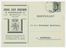 Firma briefkaart Blokzijl 1936 - Cocosfabriek