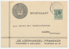 Firma briefkaart Franeker 1933 - IJzerhandel