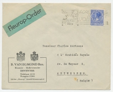 Firma envelop / Sluitzegel  Deventer 1934 - Bloemist / Fleurop