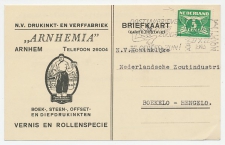 Firma briefkaart Arnhem 1943 - Drukinkt / Verffabriek 