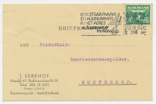 Firma briefkaart Badhoevedorp 1941 - Sigaren / Bibliotheek