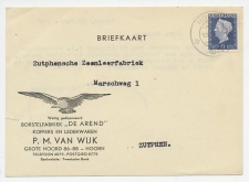 Firma briefkaart Hoorn 1949 - Borstelfabriek / de Arend