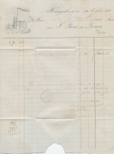 Firma vouwbrief s Hertogenbosch 1871 - Bax en Zonen - Fabriek