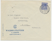 Firma envelop Amsterdam 1937 - Wagon Lits / Cook