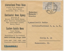 Firma envelop Amsterdam 1924 - Continental News