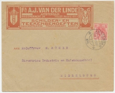 Firma envelop Amsterdam 1919 - Schilder- en teekenbehoeften