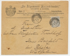 Firma envelop Amsterdam 1895 - Muziekhandel 
