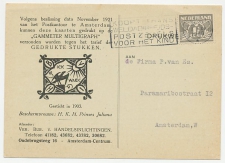 Briefkaart Amsterdam 1938 - Bureau Handelsinlichtingen