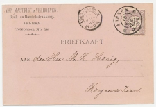 Firma briefkaart Arnhem 1895 - Boekdrukkerij