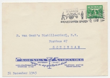 Firma briefkaart Amsterdam 1943 - Wijn / Elixers