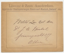 Firma envelop Amsterdam - Lissone / Spoorwegen / S.M. Zeeland