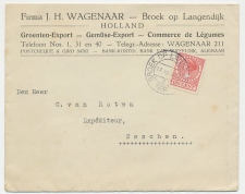 Firma envelop Broek op Langendijk 1928 - Groenten export